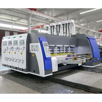 Pizza Box Multicolor Packing Flexo Printing Slotting Die Cutting Machine 1200*2400mm