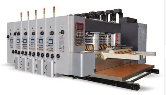 Computerized 2 Colors Flexo Printer Slotter Die Cutter Automatic High Speed