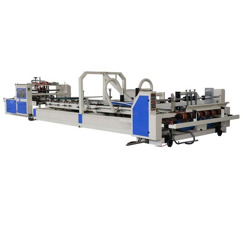 Fully Automatic 2600mm Pneumatic Carton Folder Gluer Machine 4 6 Corner
