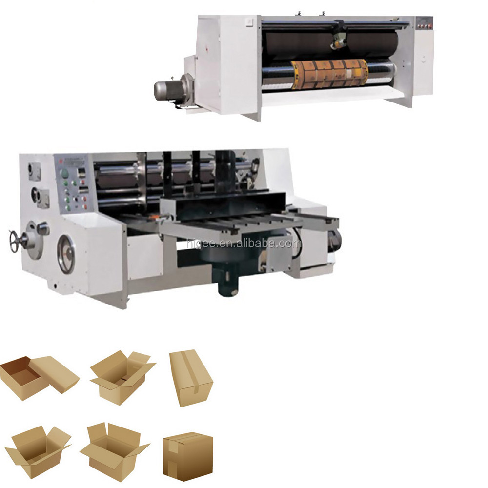 Crease And Die Cut Plc Corrugated Carton Box Machine Semiauto