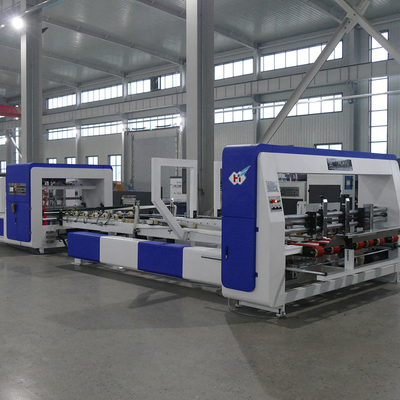 Corrugated Carton Box Folder Gluer Machine Fully Automatic